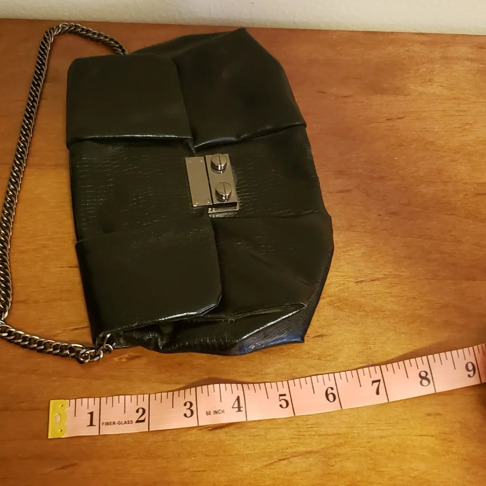 Style & Co. Black Vegan Leather Chain-Strap Mini Bag